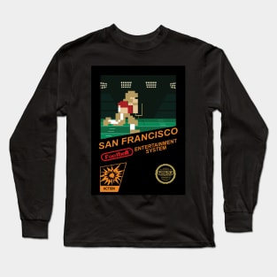 San Francisco Football Team - NES Football 8-bit Design Long Sleeve T-Shirt